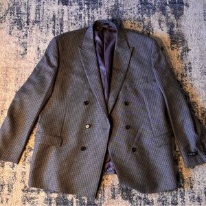 Ralph Lauren Black and Gray Checkered Blazer